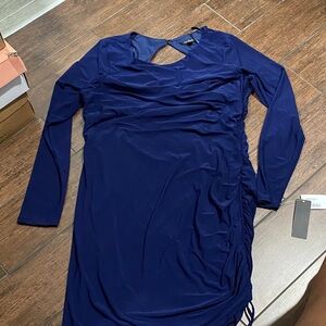 City Studio Navy Long Sleeve Dress